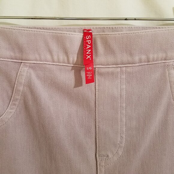 Spanx Women’s Light Pink Jean Leggings Size Large – Soft Stretch Denim Pre-Owned - Picture 9 of 16